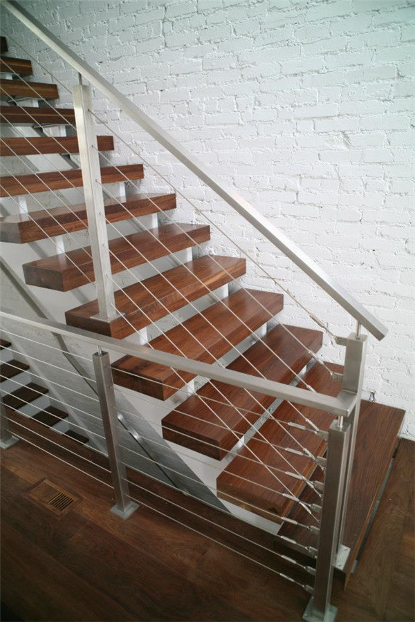 barandilla de cable de acero inoxidable para escaleras