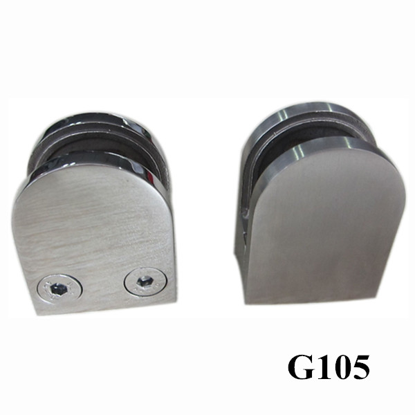 stainless steel glass clamp flat back for 3/8" glass china manufacturer