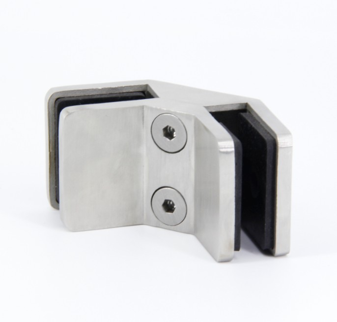 stainless steel glass clamp for 12-15mm glass 90 degree