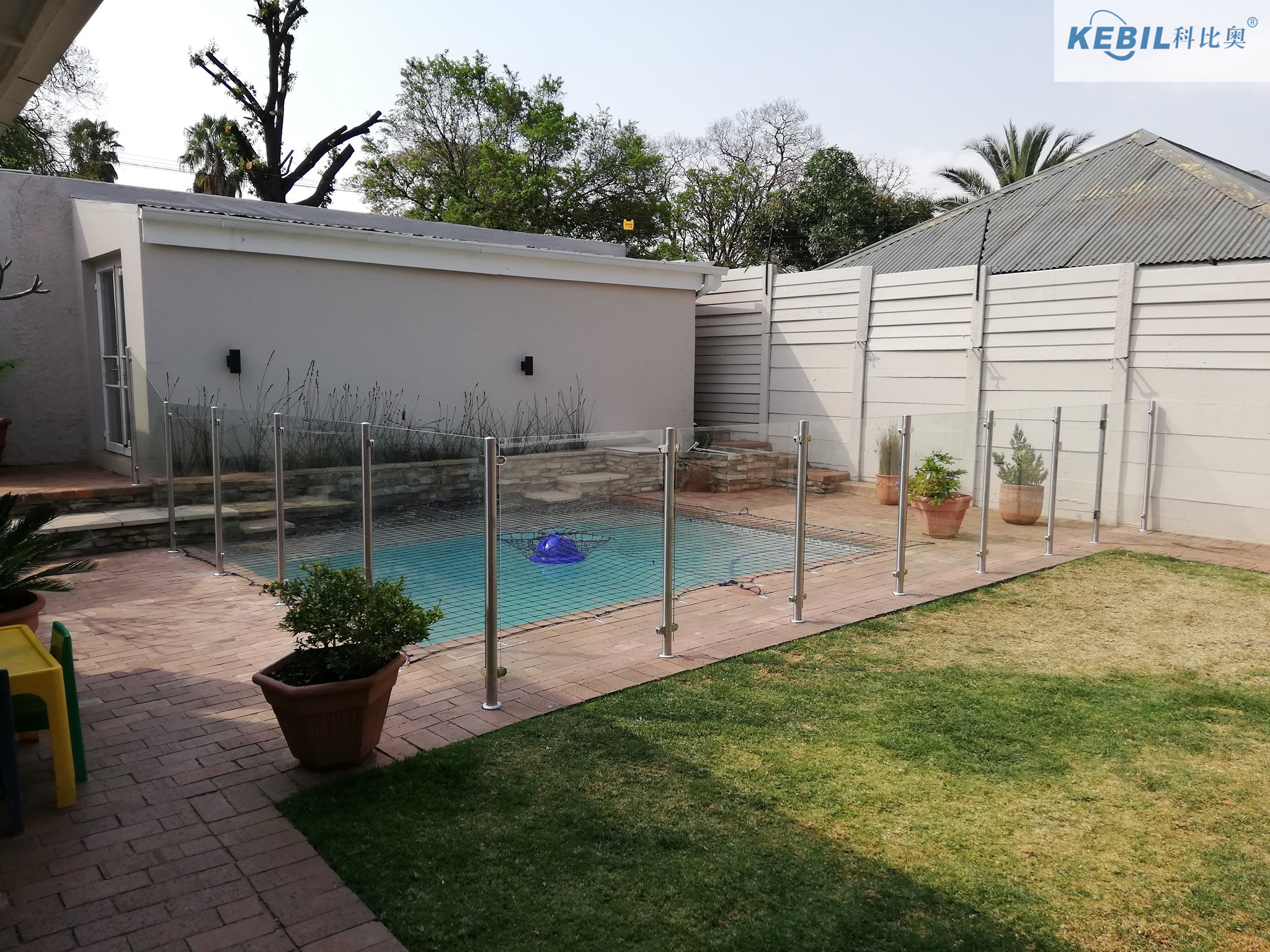 stainless steel glass railing design for swimming pool fence