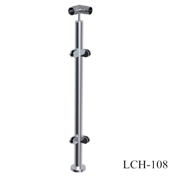 stainless steel railing post 90 degree round