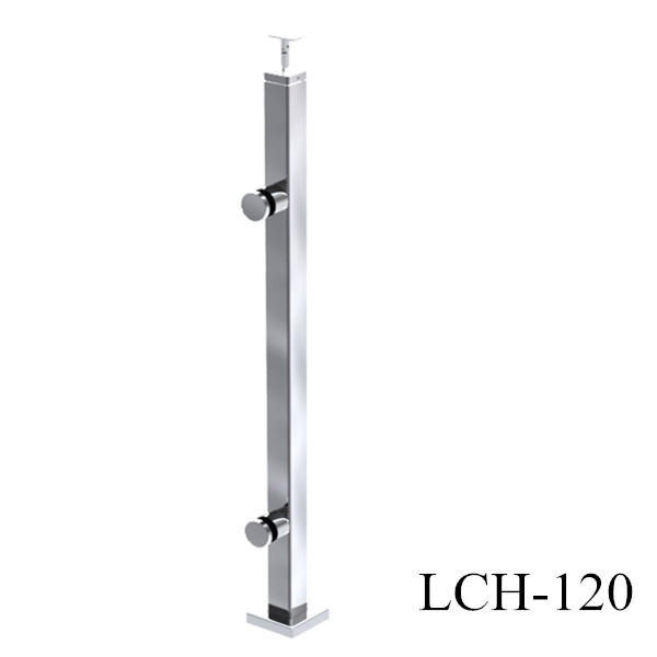 aço inoxidável pós corrimão com suporte isolador para manter o vidro de 8 13,52 milímetros