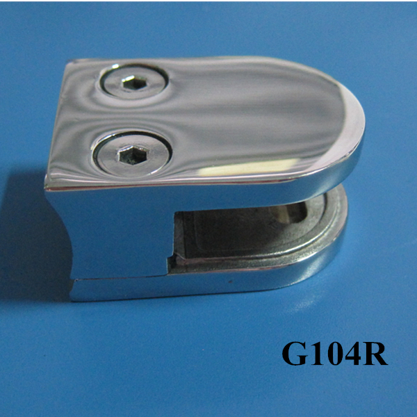 stainless steel round back D glass clamp for 8-10mm tempered glass balustrade G104R
