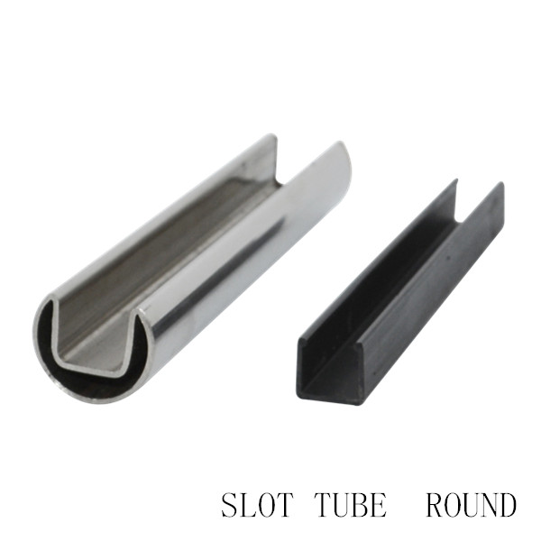 tubo de aço inoxidável slot de corrimão rodada