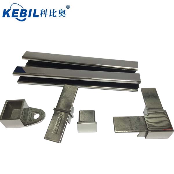 stainless steel square mini slot rail or top handrail pipe