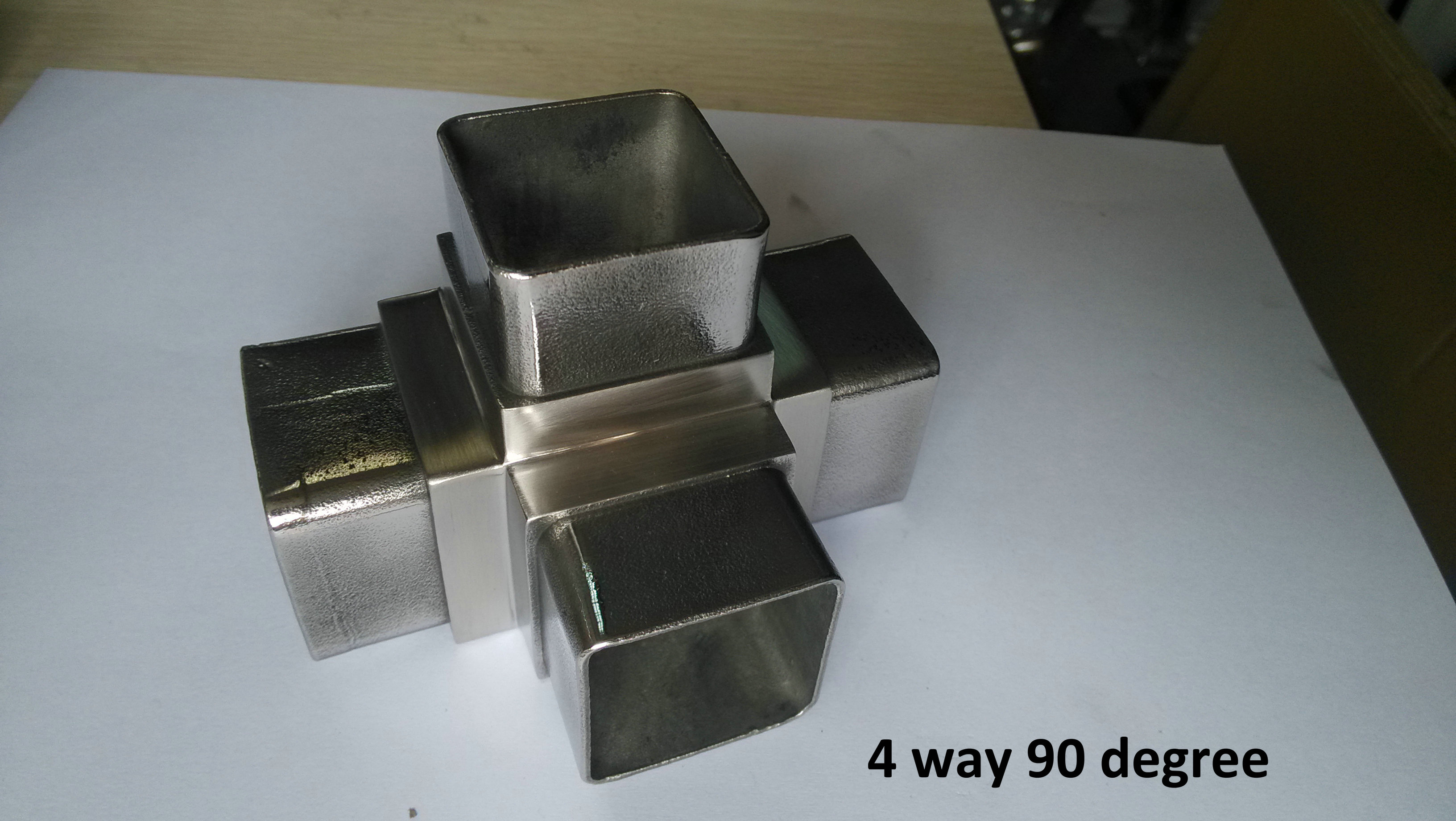الفولاذ المقاوم للصدأ وصلات أنبوب مربع 50MM
