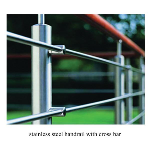 stainless steel stair handrail system with dia12mm crossbar infill LCH101