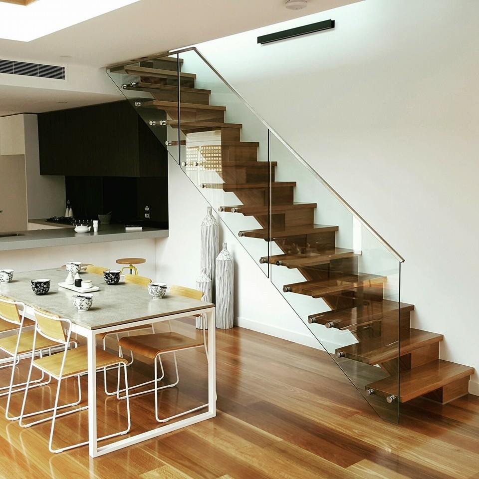 entretoise en acier inoxydable design moderne rampe escalier de verre sans cadre de montage