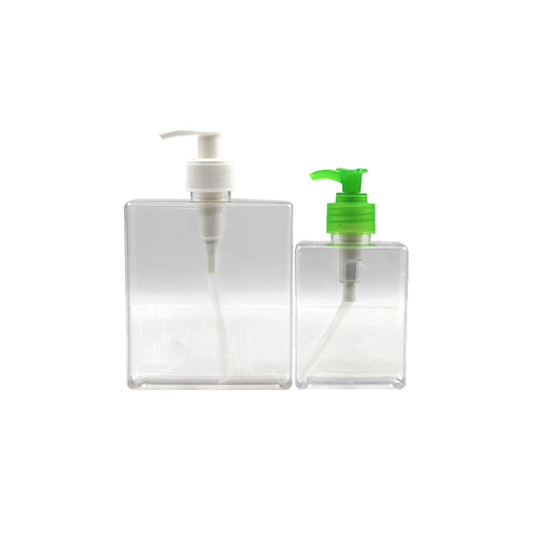 Square PETG Plastic Cosmetic Lotion Bottle