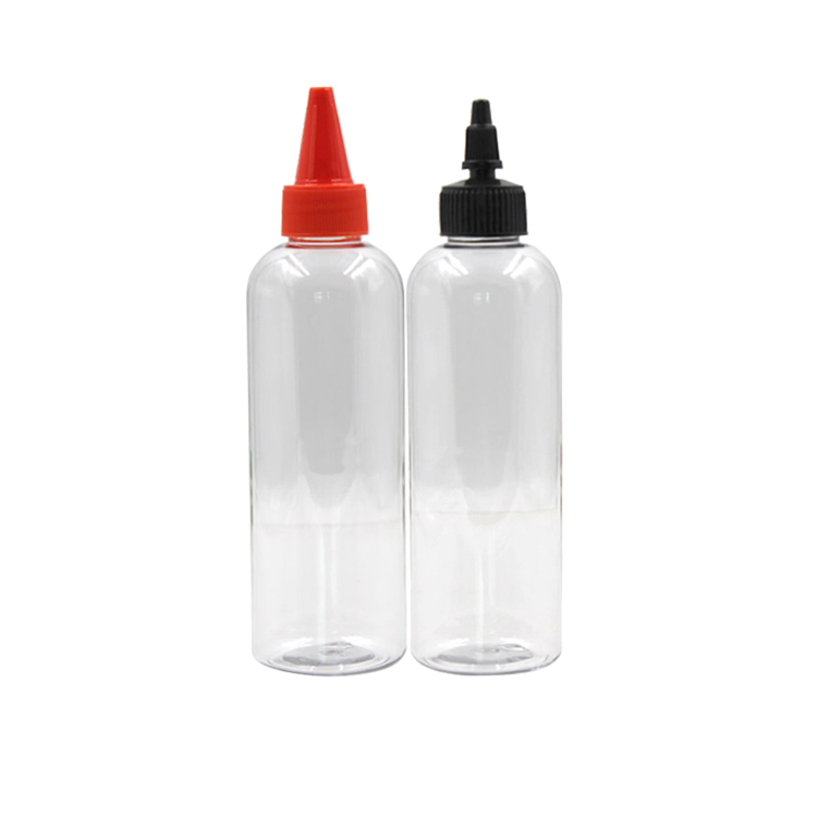 Botella de plástico de salsa de tomate transparente 300ML