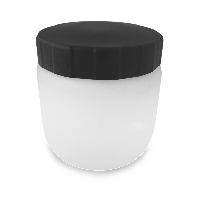 32 oz 1L Wide Mouth White Frosted Plastic Jars With Tick Mark