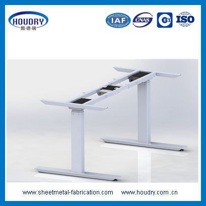 Metal frame A6 electric standing desk with wooden desktop height adjustable desk riser