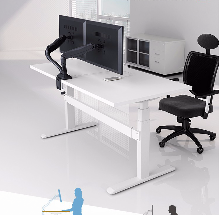 electric height adjustable office desk steel table with low price
