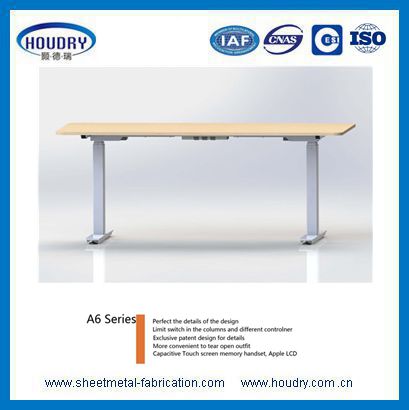 electrically operated height adjustable sit stand desks and workstations