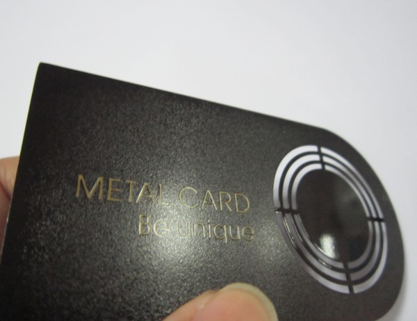 Gravierte Black Metal-Karte Matt Frosted Black Metal Business Card