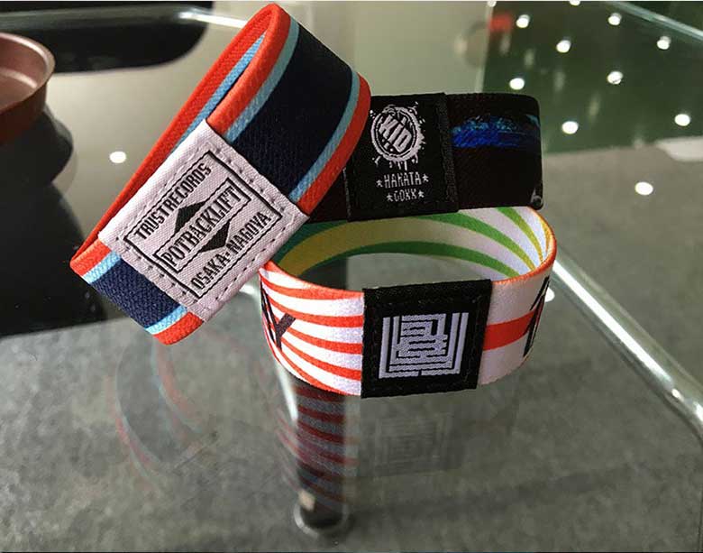 Fabrik maßgeschneiderte Großhandel RFID-Sport-Armband elastische gewebte NFC-Gummibänder