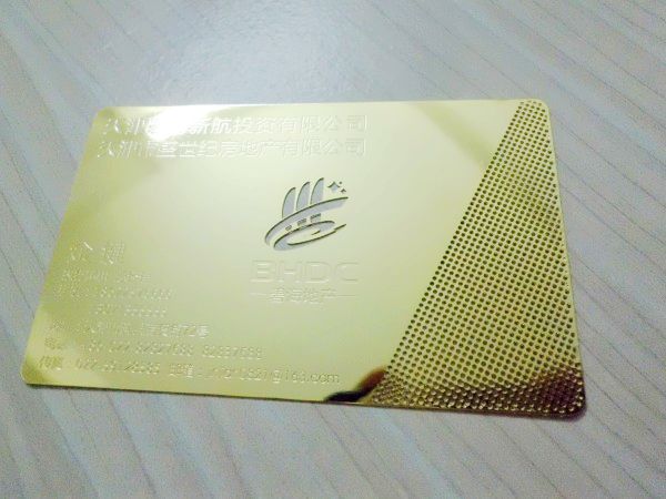 Gold Metall-Karte