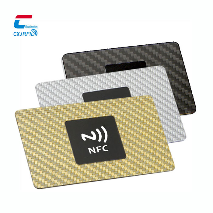 Wholesale Custom Logo Printing Slim NFC Credit Name Carbon Fiber Business Card
