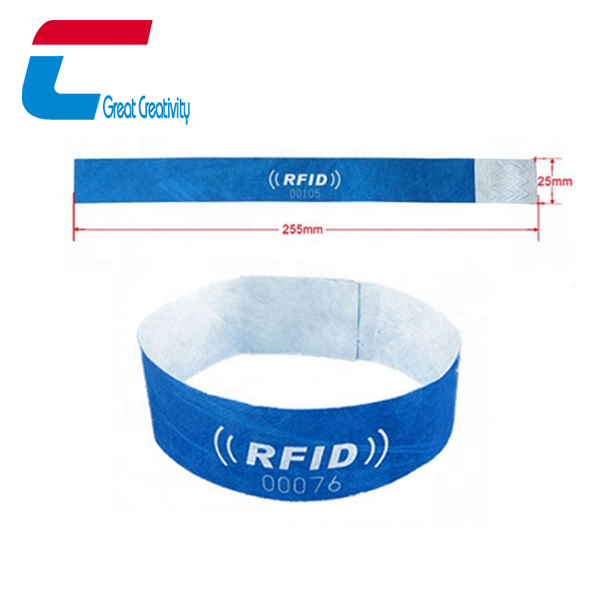 Kundenspezifisch bedrucktes Einweg-Tyvek-RFID-Armband für Veranstaltungen