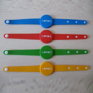 Disposable Silicone RFID Wristband With Button