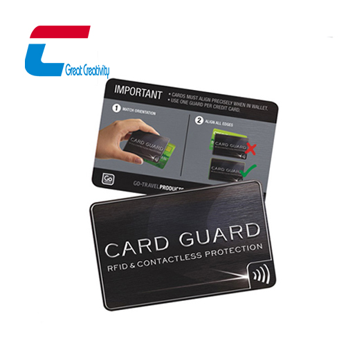 Schützende RFID-Sperrkarte für Kreditkarten