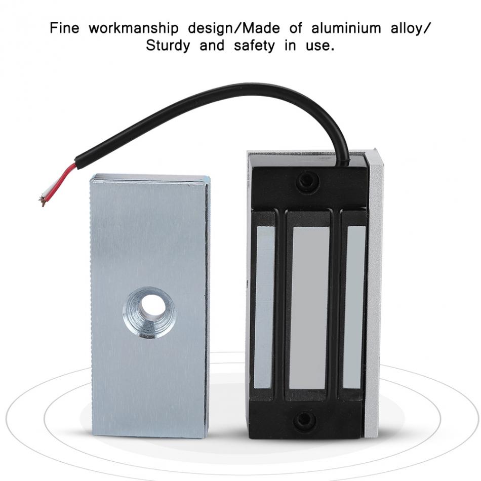 12V DC Mini-Magnetschloss 60kg Magnetischer Fehlschlagsicherer Schloss für Glas Holzfeuertür Zugangskontrolle