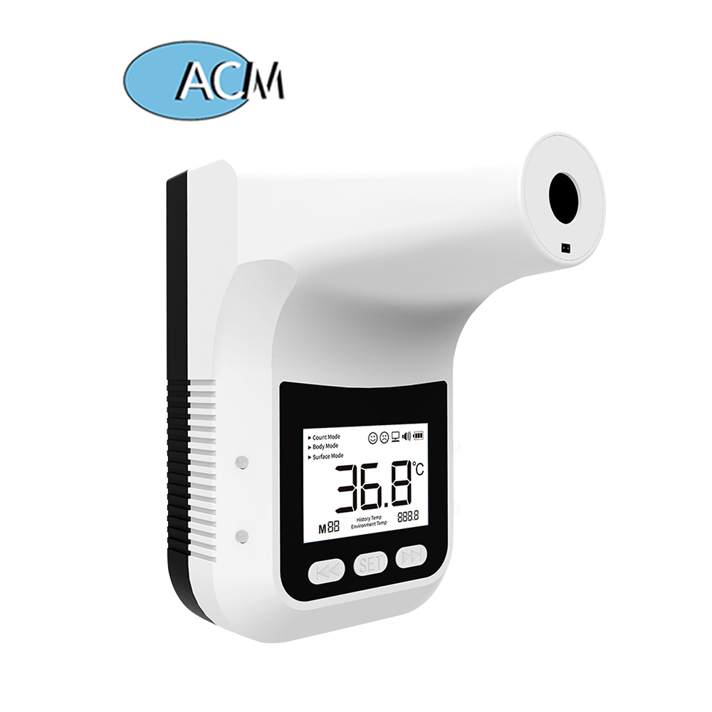 2020 K3 temassız termometre dijital K3 Pro alın el sıcaklık sensörü ateş alarmı ile lazer tabancası duvara monte