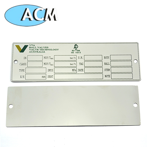 ACM-M002 paslanmaz çelik isim levhaları