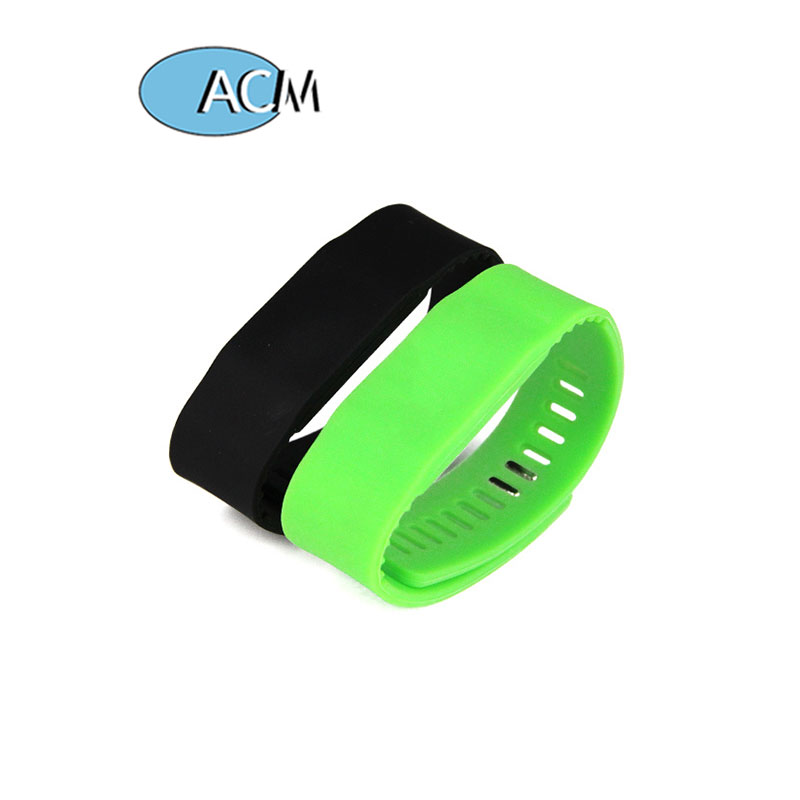 Einstellbar passives RFID-Armband-Silikon-RFID-Armband NFC-Tag wasserdichtes intelligentes RFID-Armband