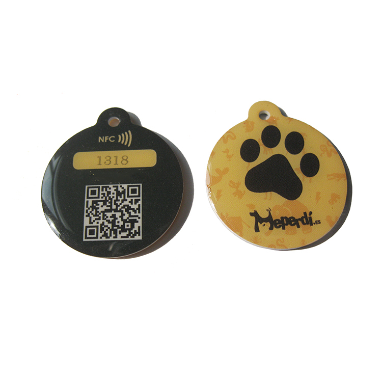 Impressão de logotipo personalizado de preço barato RFID Epoxy NFC tags com código QR