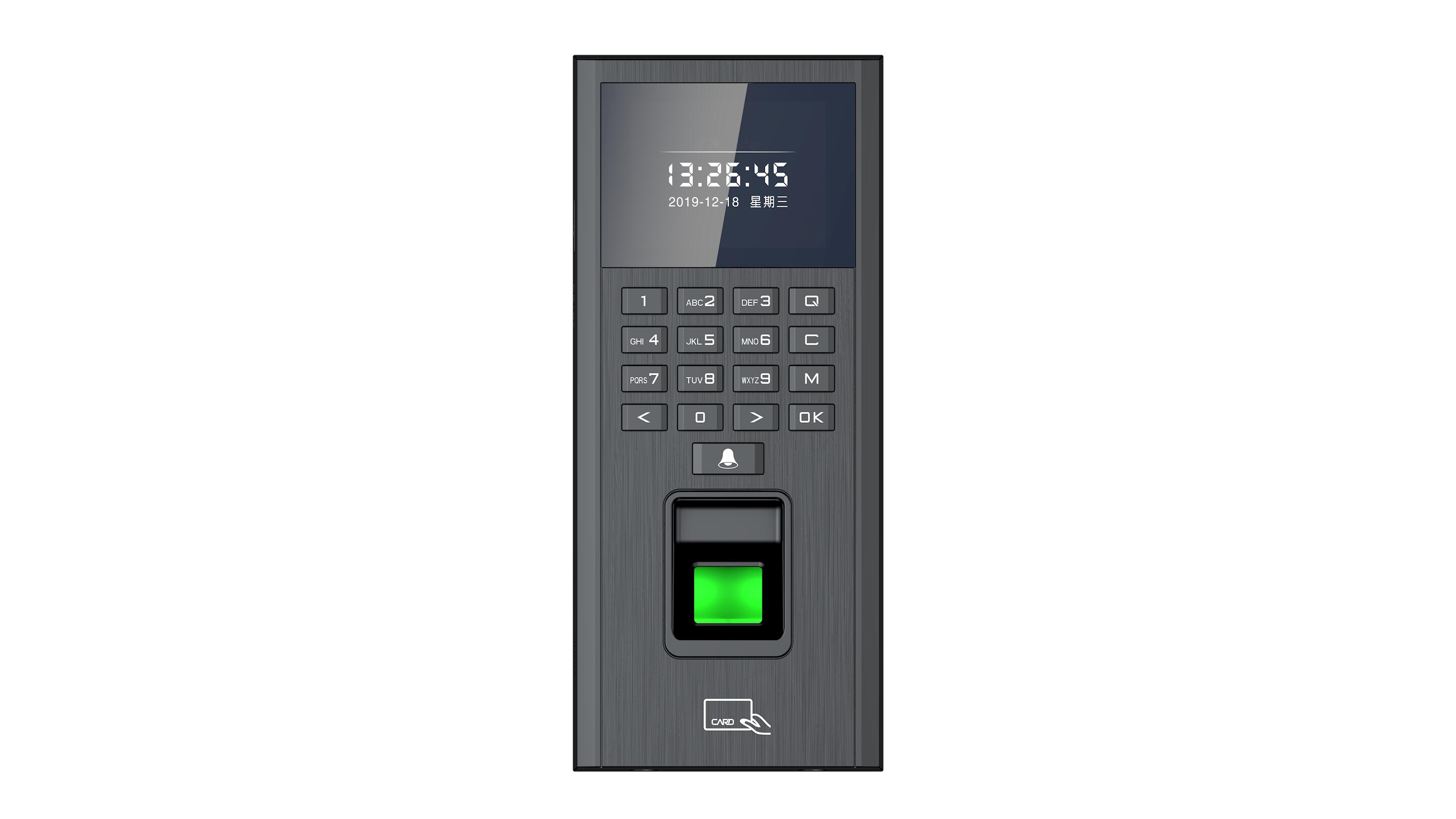 Máquina de control de acceso de huellas dactilares / contraseña con lector de tarjetas de doble frecuencia impermeable de alta calidad