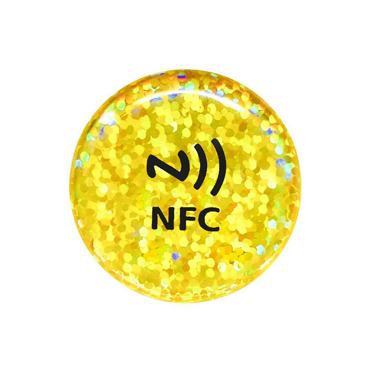 عرض ساخن على علامة NFC للوسائط الاجتماعية للهاتف علامة حدث NFC متينة مقاومة للماء NTAG213 / 215/216 رقاقة الايبوكسي NFC علامة لاصقة