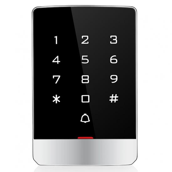 Controlador de acesso ao display de toque com revestimento metálico