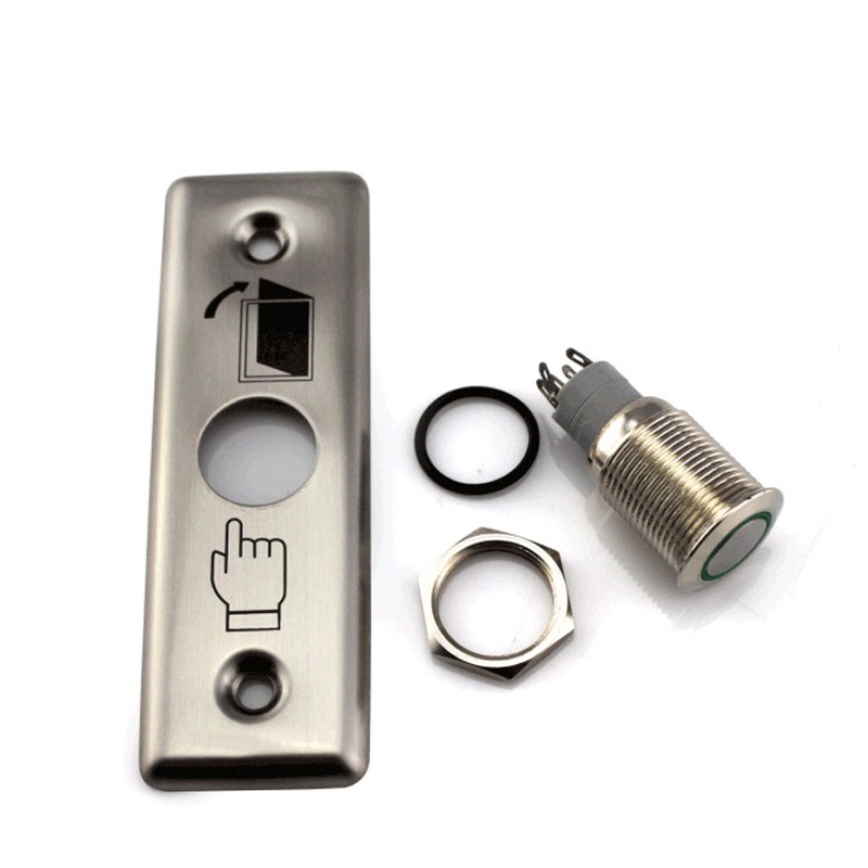 Chave de botão de pressão de aço inoxidável de 0,8 mm para controle de acesso de segurança com LED ACM-K6A