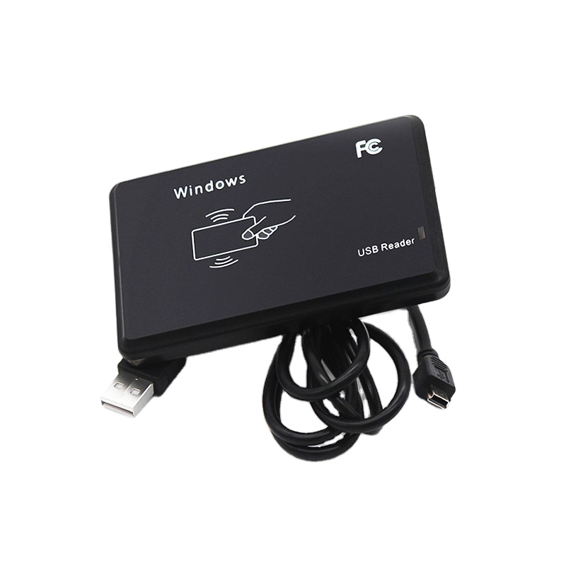 USB Dual Frequência RFID Proximity Sensor Card Leitor de Desktop 125KHz 13.56MHz Leitor de cartões inteligentes