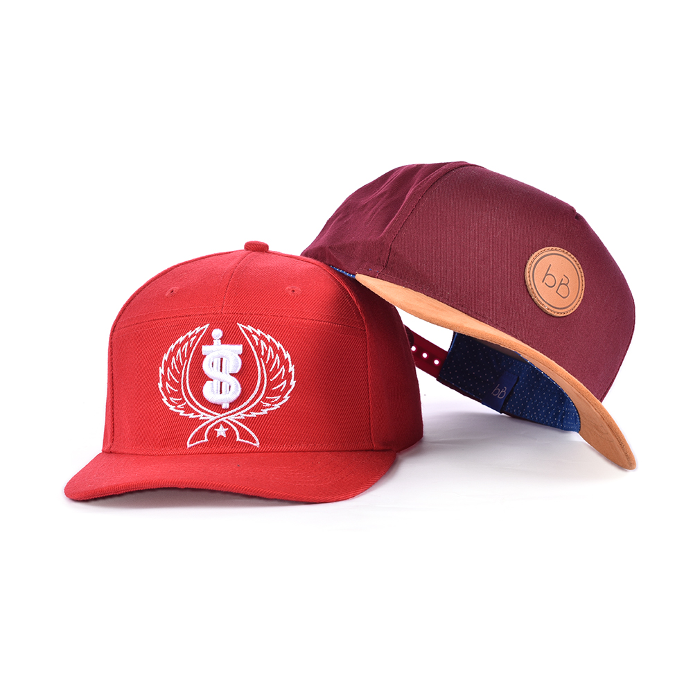 3d刺繍の野球帽、革パッチの野球帽の習慣