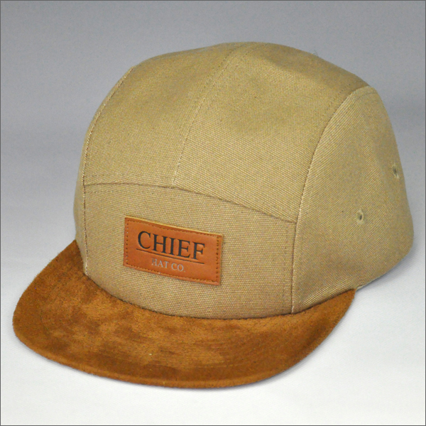 5 panel personalizado Hat Company, sombrero de cuero snapback mayorista
