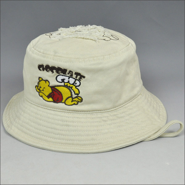 Cotton distressed animal bucket hat