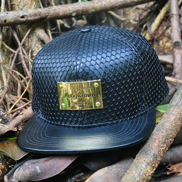 Personalizzato snapback nero caps / cappelli