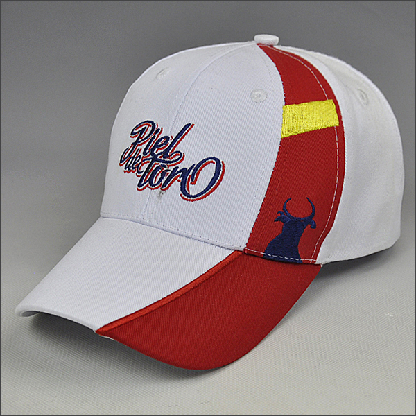Bianco personalizzato berretto da baseball splicing