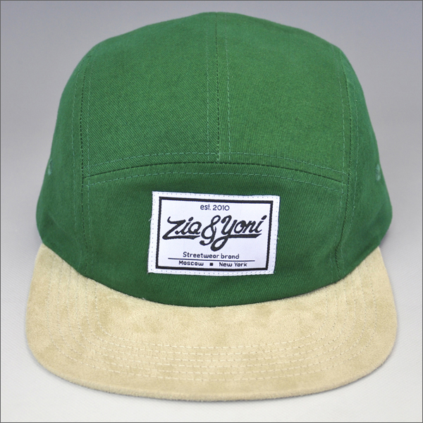 Personalizzato etichetta tessuta 5 pannello cappello produttore