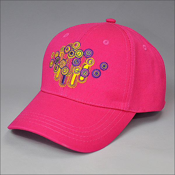Deeppink embroidery baseball cap