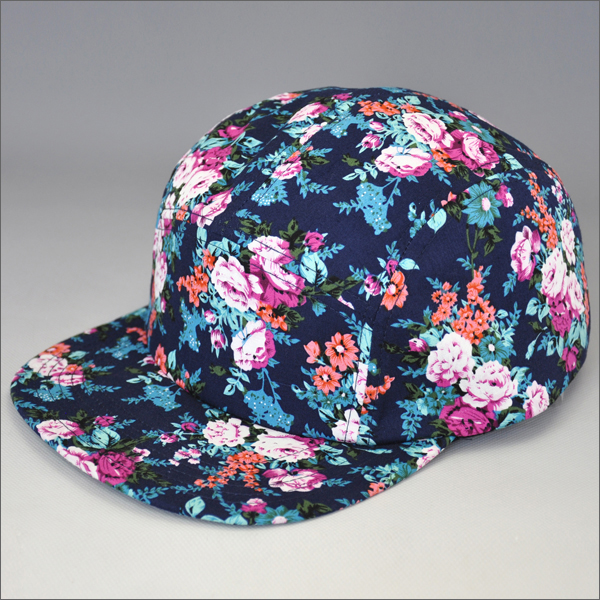 Chapéu de 5 painéis floral personalizado