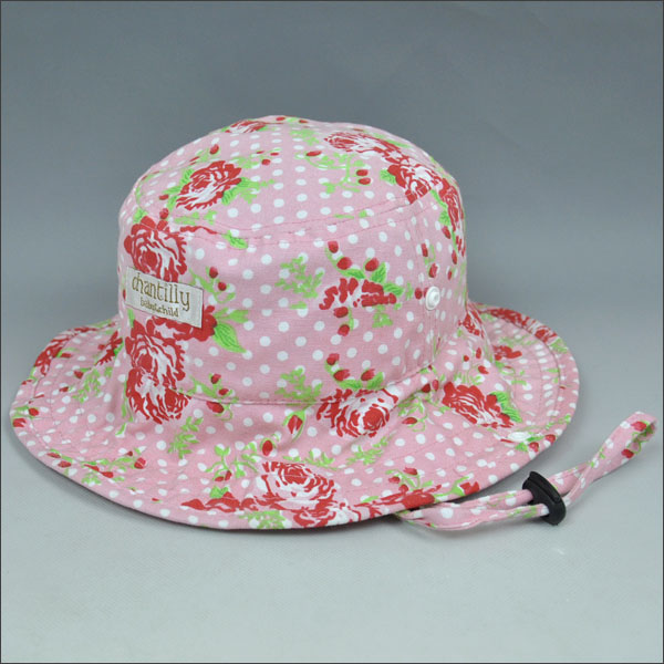Chapéu de balde Floral para o bebé