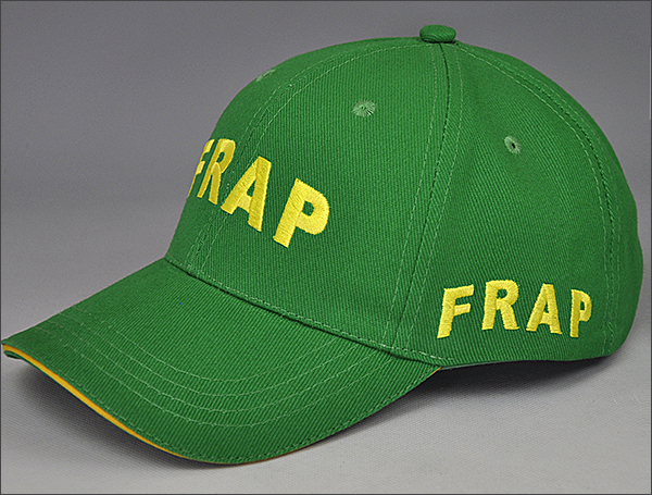 Green flat embroidery baseball cap