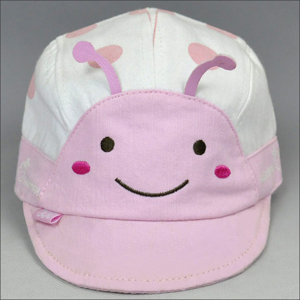 テントウムシの刺繍の子供の帽子