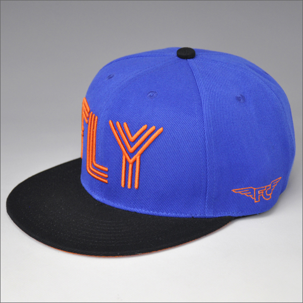 Multi-couleur snapback qualité hauteur chapeau broderie chapeau bleu