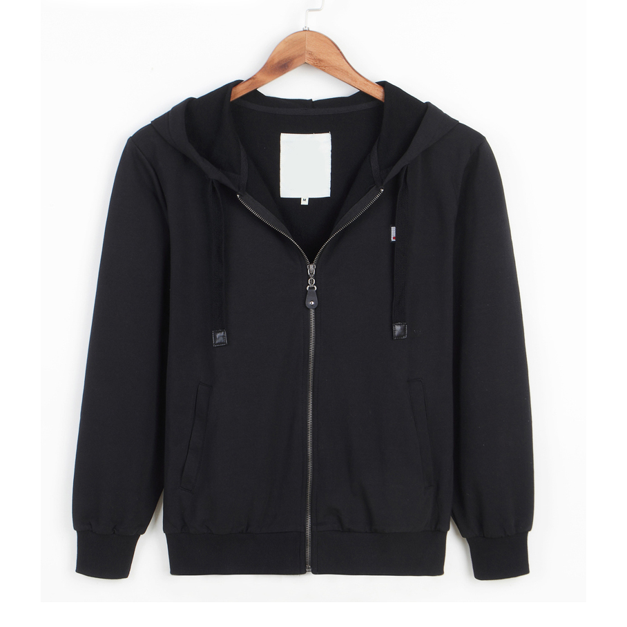 Effen slim fit blinde zip-up hoodies groothandel heren zip-sweatshirts