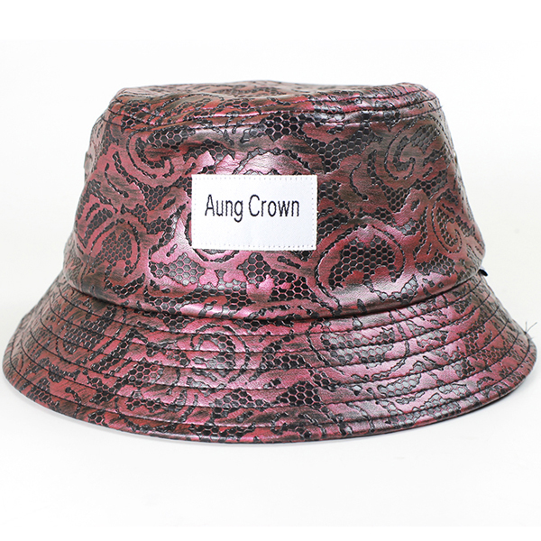Sombrero populares cubo con etiqueta tejida