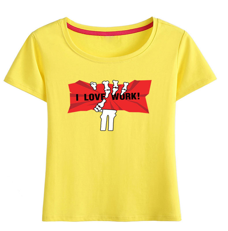 Sommer-Rundhals-Slim-Frauen-Kurzarm-T-Shirt